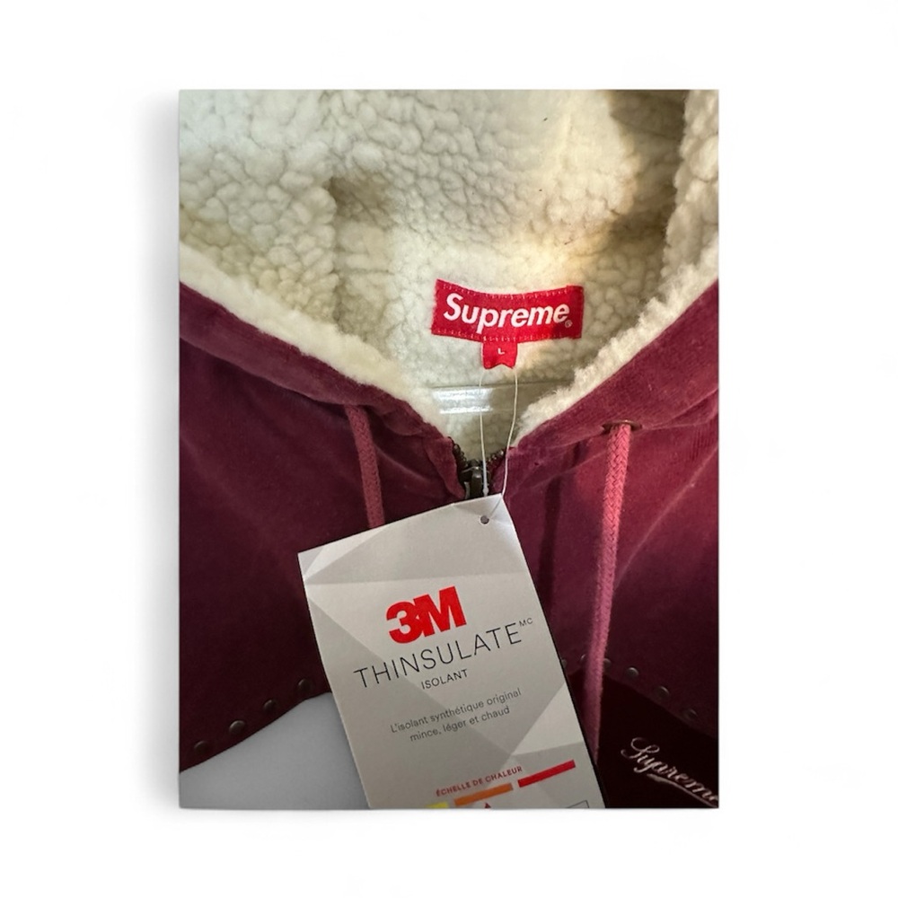 Supreme studded velvet hooded work jacket - Picture 2 of 3